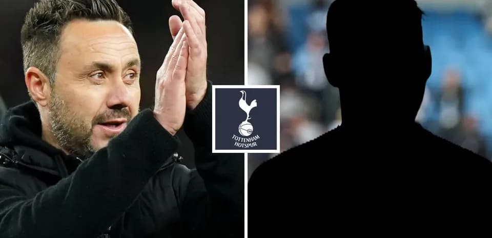 Manager clapping with Tottenham Hotspur logo displayed
