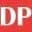 Red background with white 'DP' letters