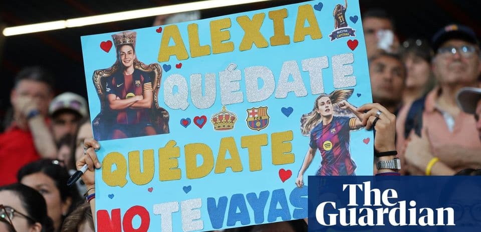 Fan holding sign supporting Alexia during match