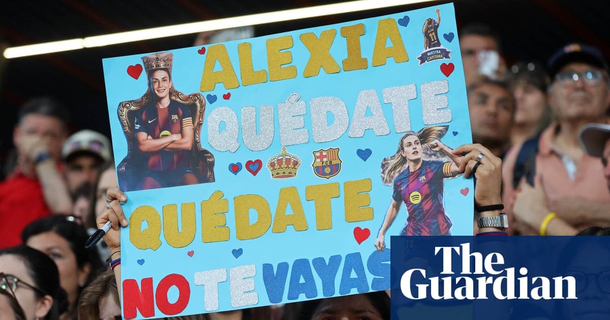Fan holding sign supporting Alexia during match