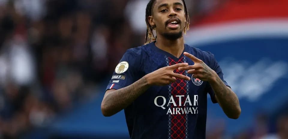Player celebrating during a match for Paris Saint-Germain