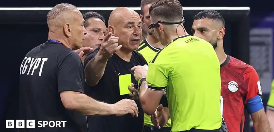 Coach arguing with referee during a match