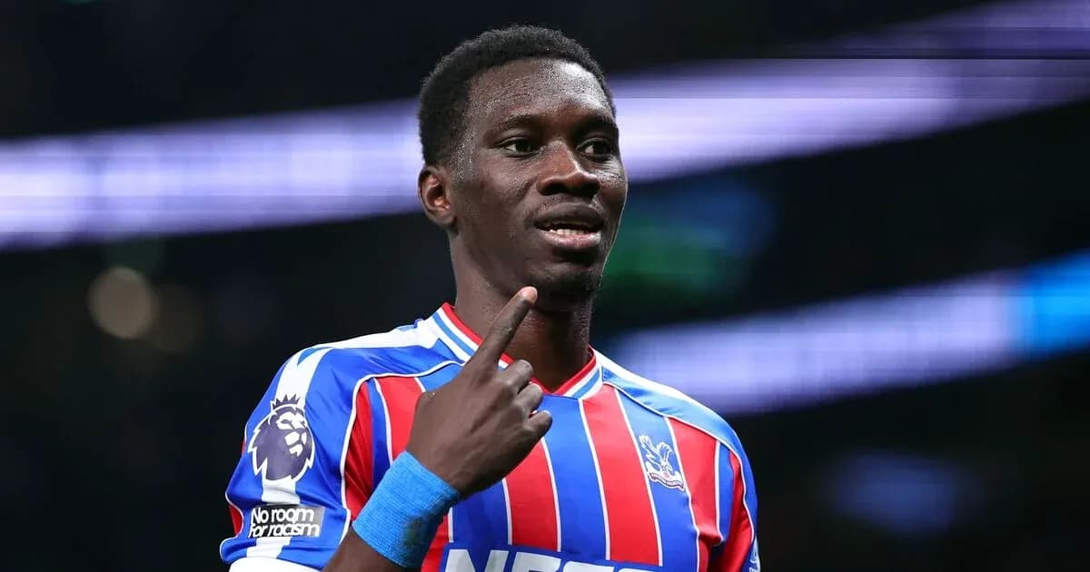 Player celebrating a goal for Crystal Palace