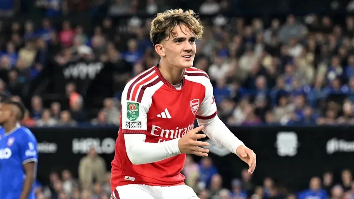 Arsenal player celebrating during a match