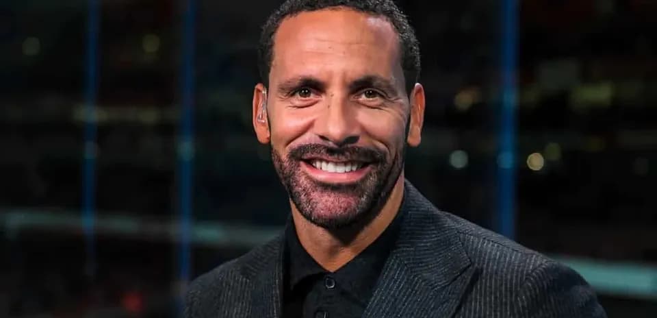 Sport analyst smiling at broadcasting studio