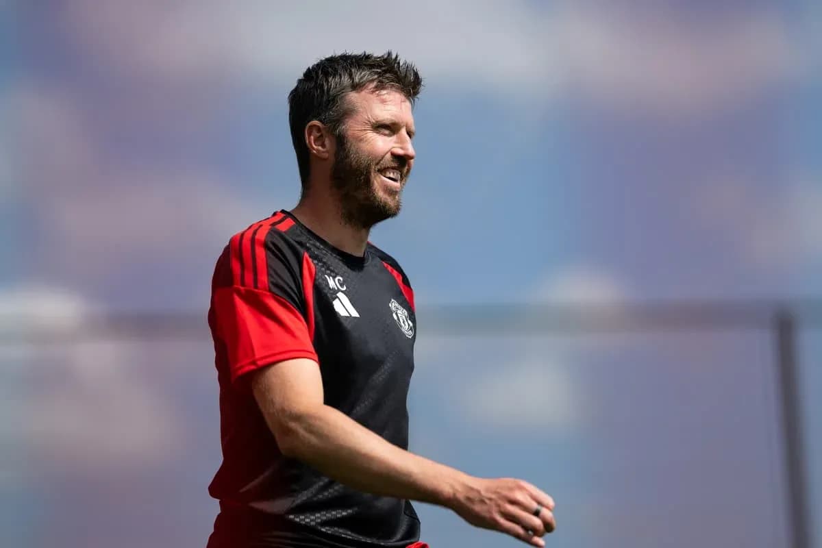 Coach walking during training session at sunny day