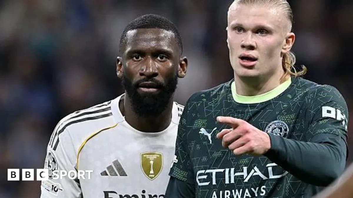 Two players interacting during a football match