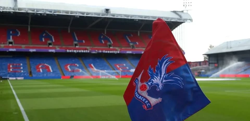 Crystal Palace corner flag in empty stadium