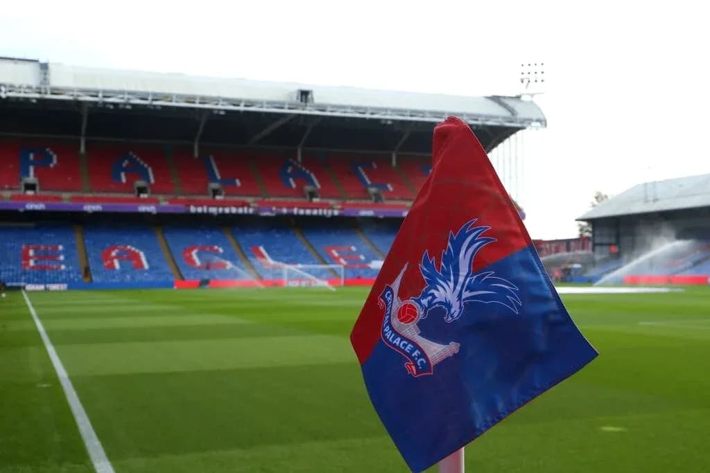 Crystal Palace corner flag in empty stadium