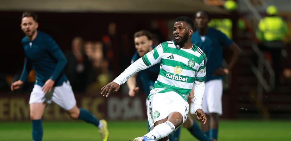 Celtic player in action during match