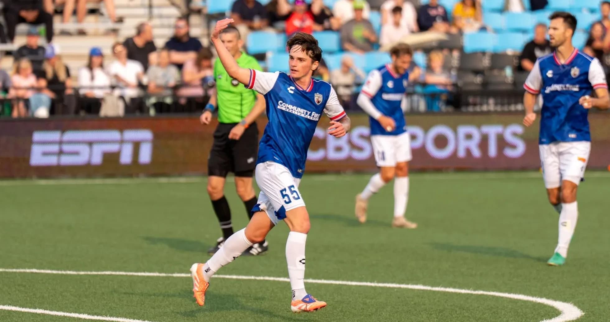 Player celebrating during Colorado Springs match