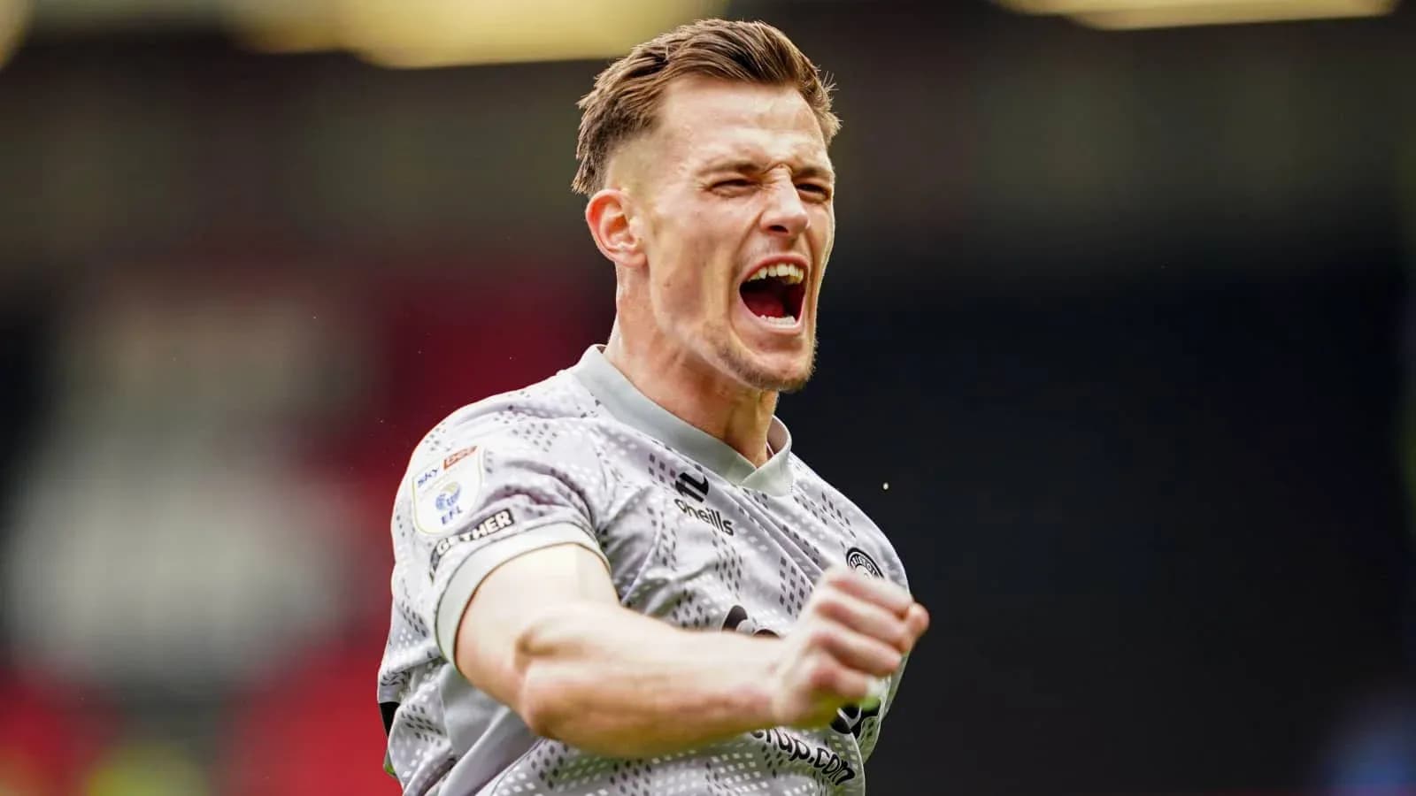 Player celebrating passionately on the field