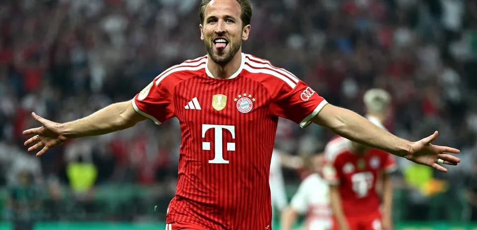 Bayern Munich player celebrating a goal on field