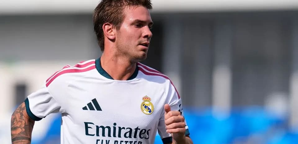Player running during training session for Real Madrid