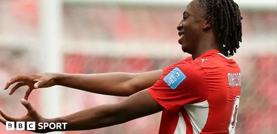 Player celebrating a goal during a match