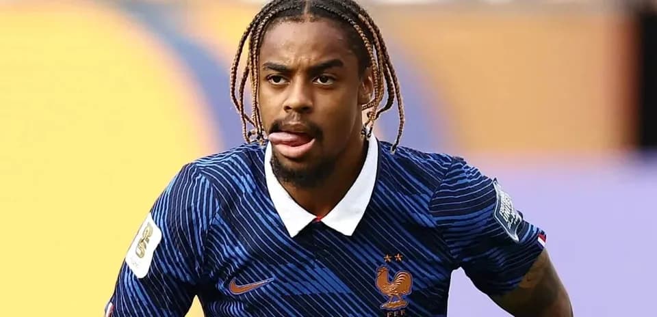 Player in blue France kit during a match