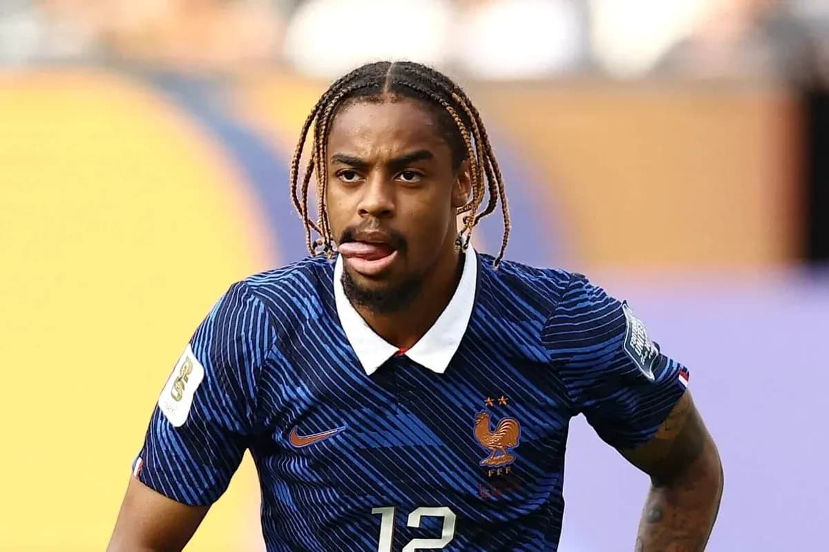 Player in blue France kit during a match