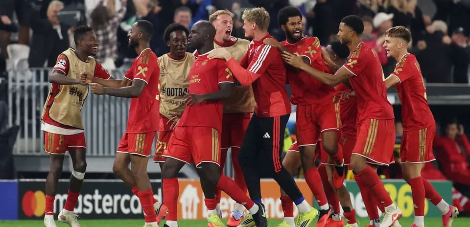 Bodo/Glimt players celebrating a goal