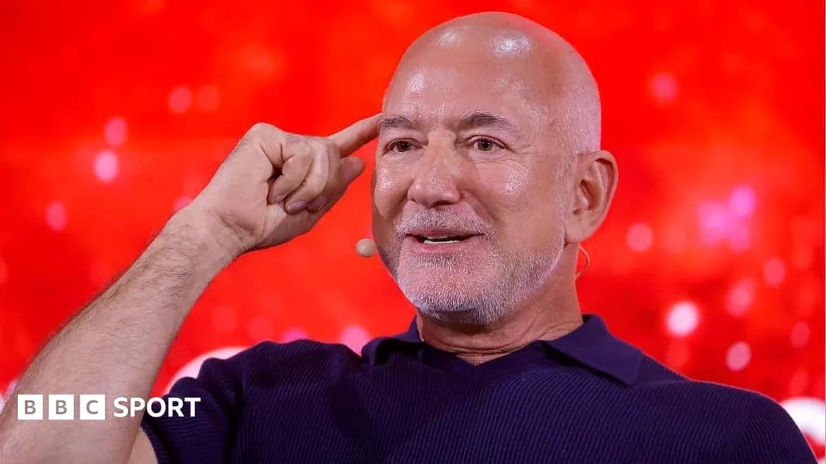 Speaker gesturing during a presentation on stage