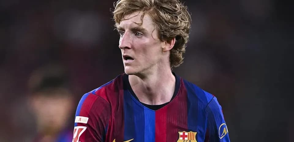 Player wearing FC Barcelona jersey during match