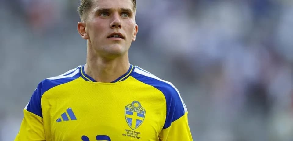 Swedish player wearing yellow jersey on the field