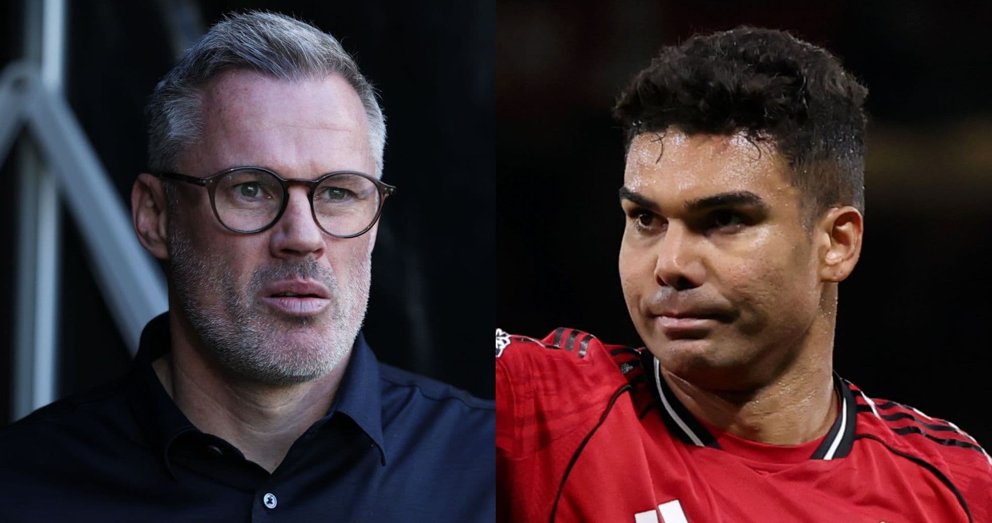 Split image of two football personalities