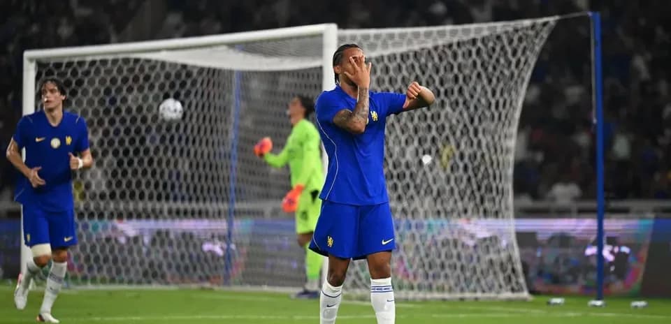 Player reacting after missing a goal opportunity
