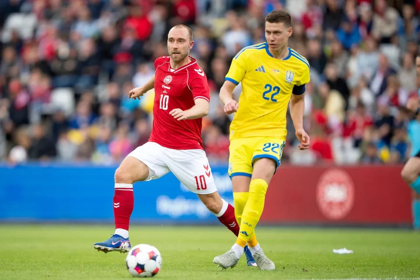 Players in action during a football match
