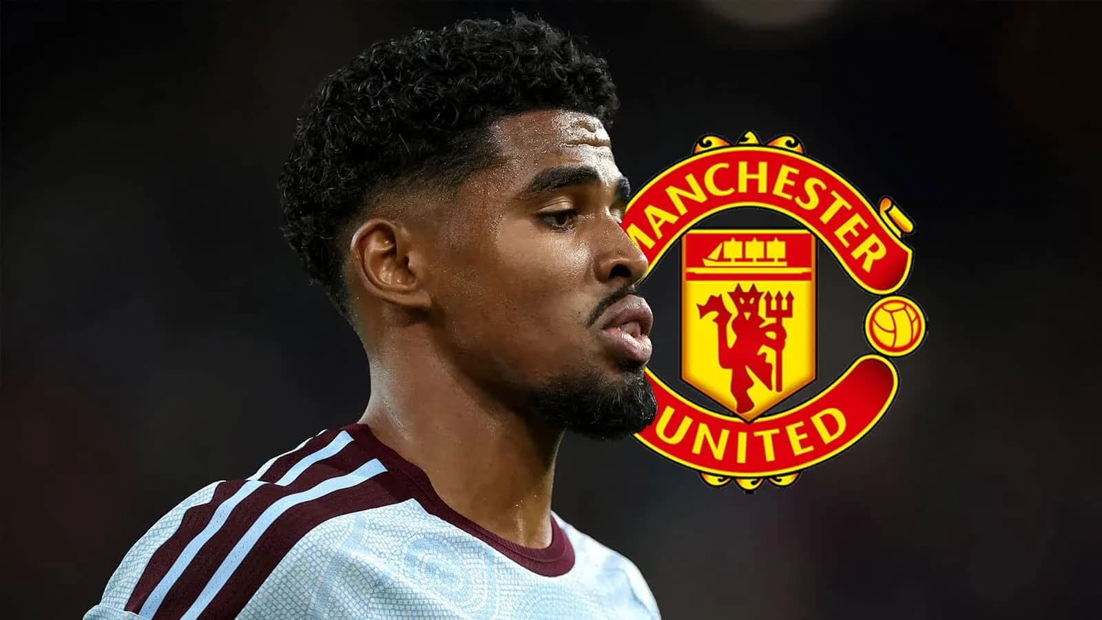 Player in Manchester United jersey with club logo