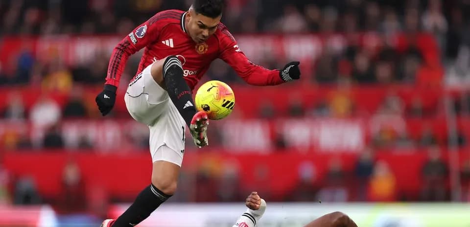 Manchester United player in action during match