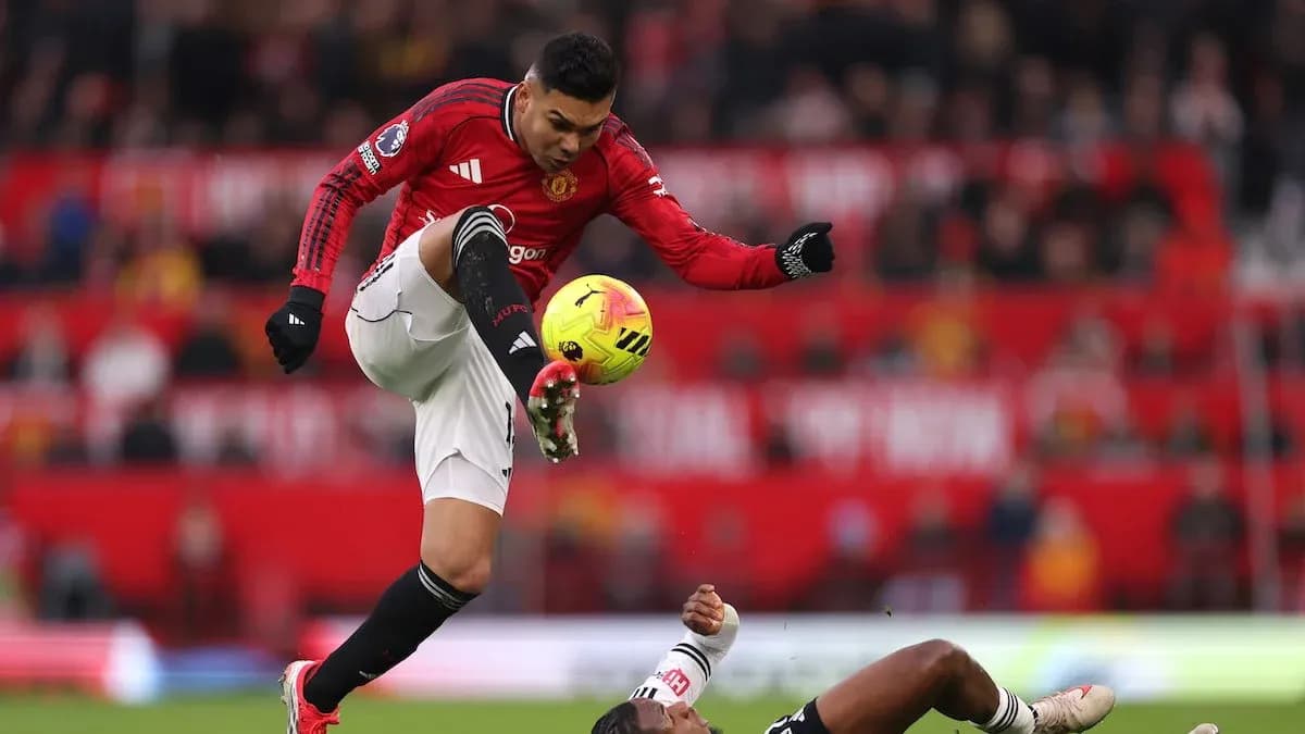 Manchester United player in action during match
