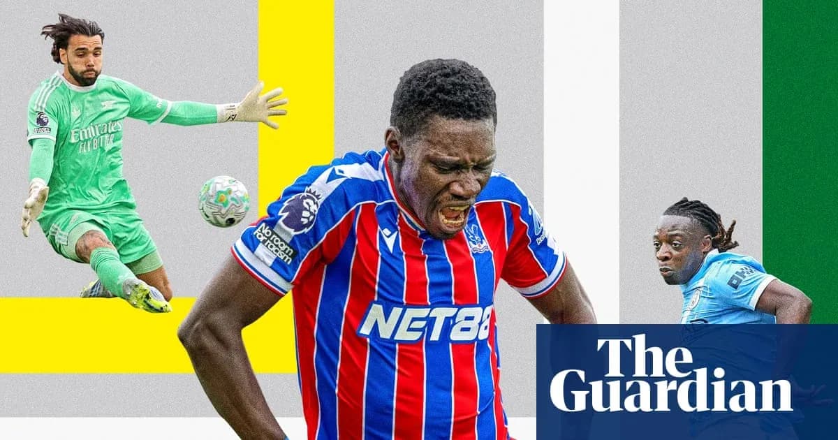 Crystal Palace player reacting during match action