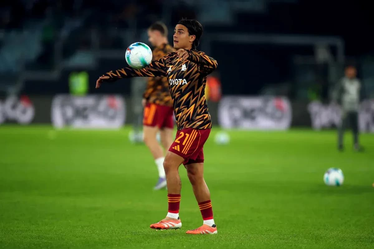 Player practicing ball control during warm-up session