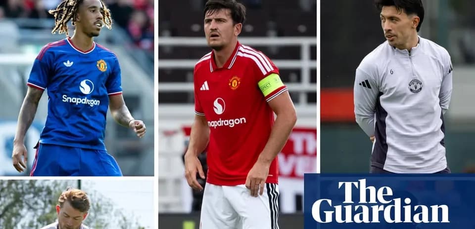 Four Manchester United players in various activities