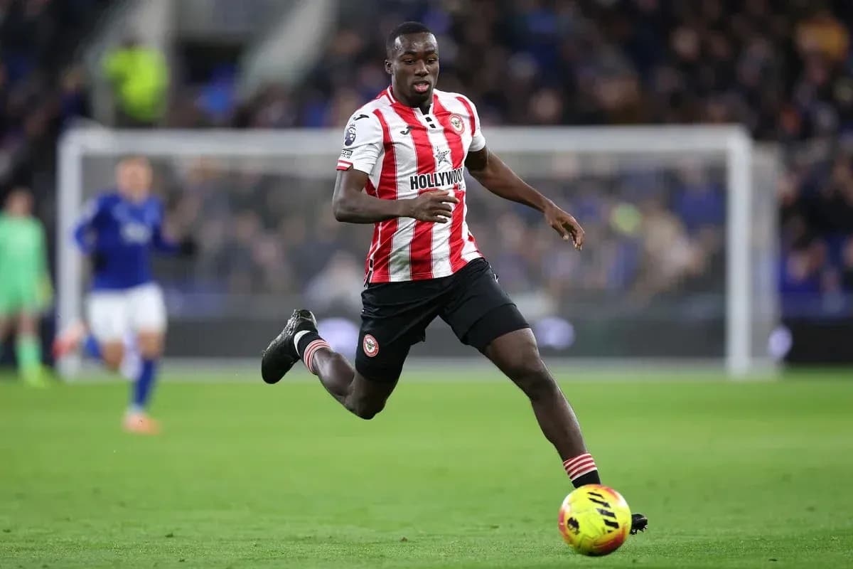 Player running with the ball during a match