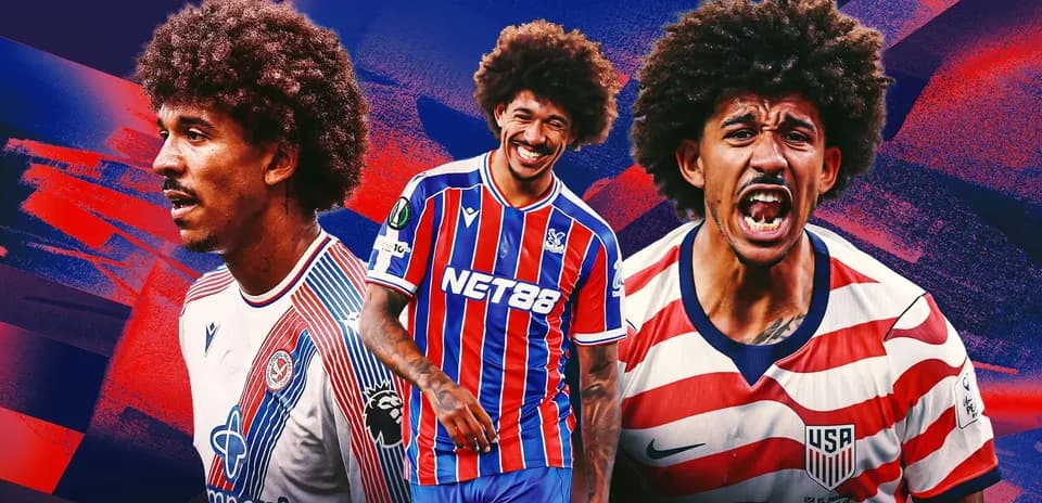 Player in multiple jerseys with vibrant background