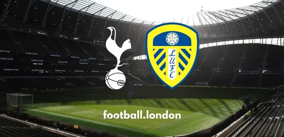 Tottenham and Leeds United logos in stadium