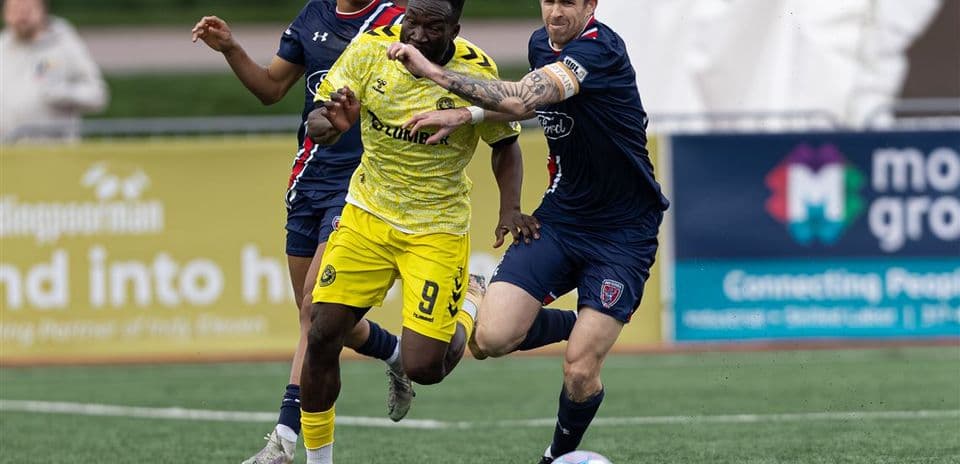 Player from Pittsburgh Riverhounds in action