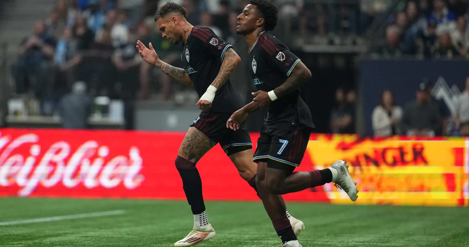 Colorado Rapids II players celebrating a goal