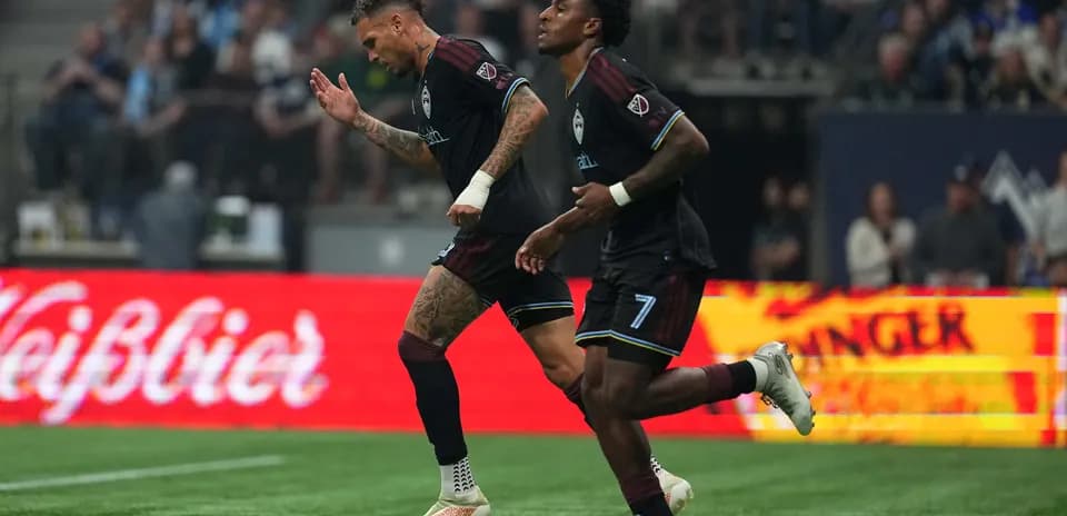 Colorado Rapids II players celebrating a goal