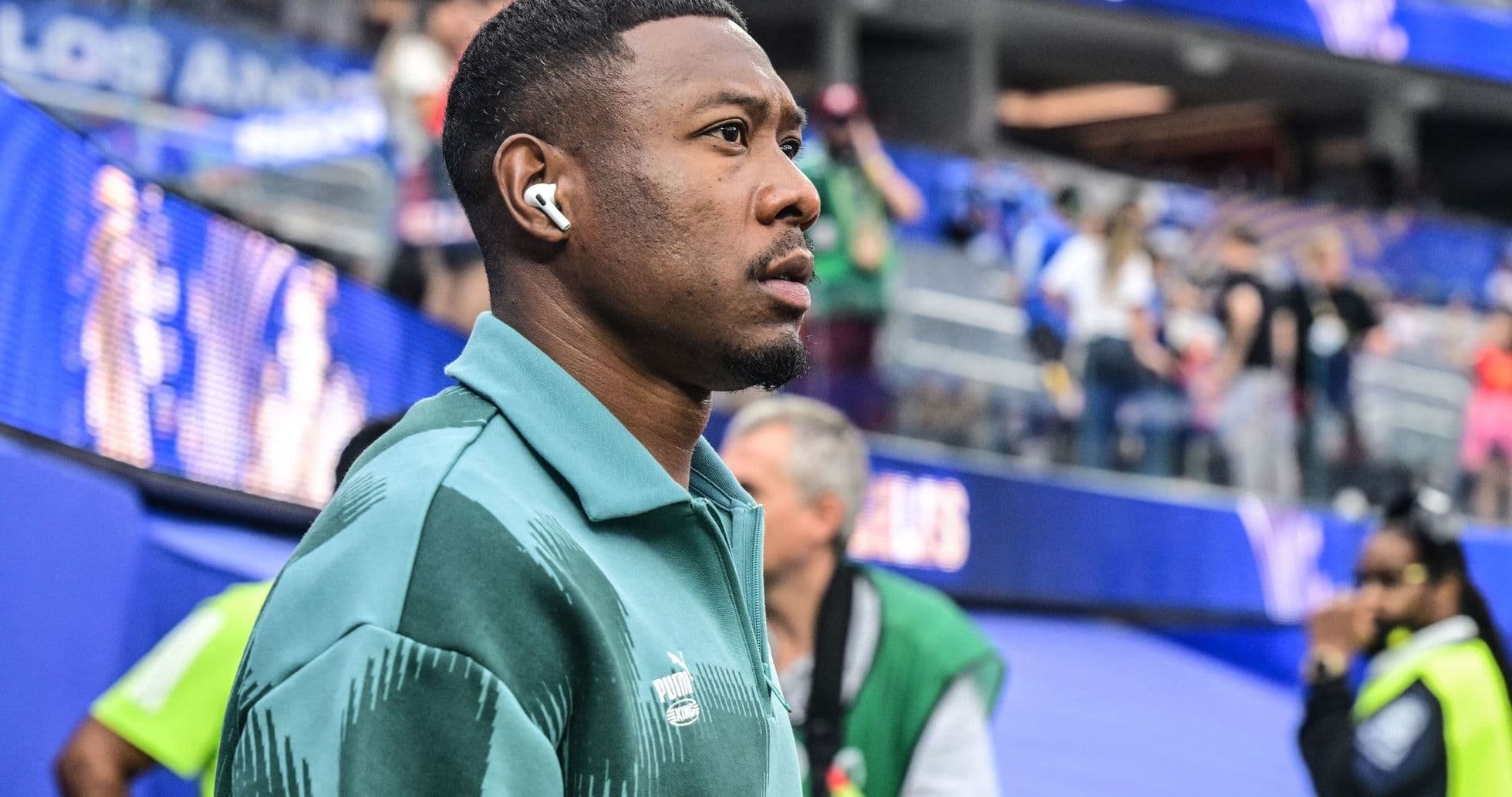 Player walking on the sidelines before a match