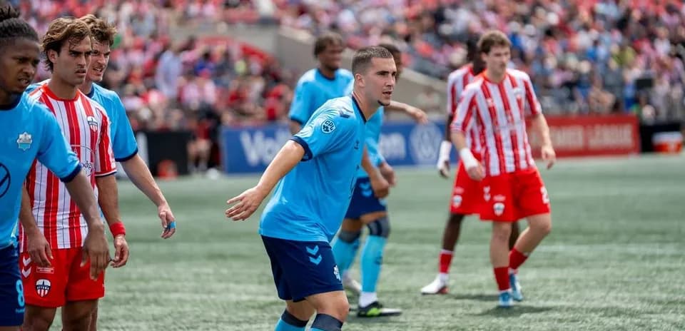 HFX Wanderers FC players during match against Atlético Ottawa