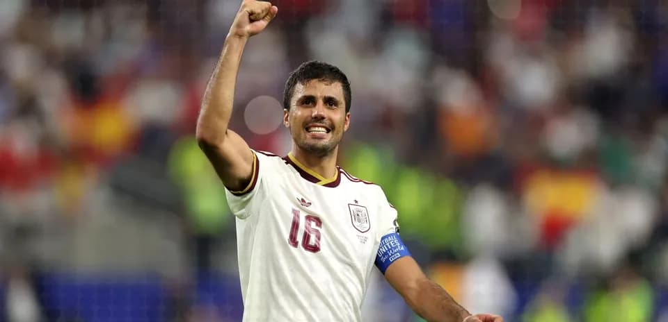 Player celebrating victory with raised fist