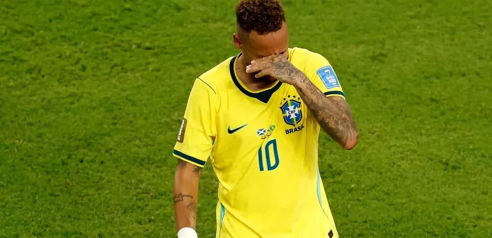 Player in Brazil jersey with number 10 on field