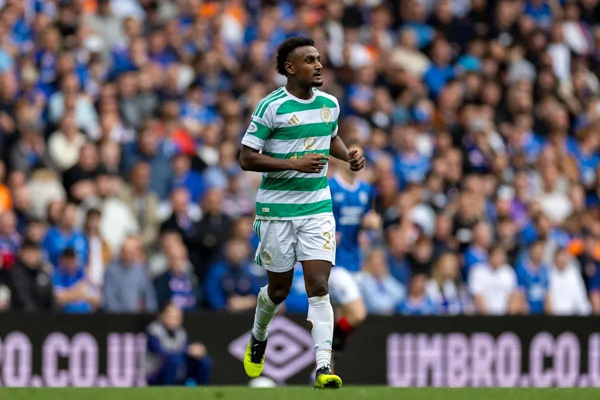 Celtic player running on the pitch during match