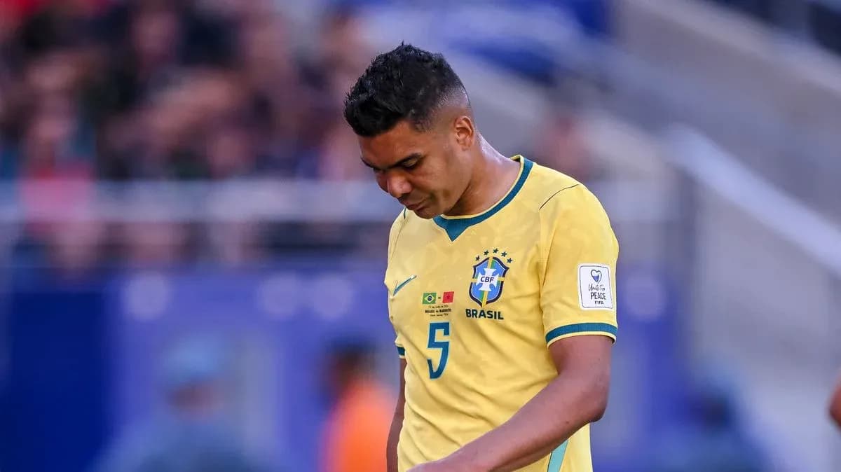 Brazilian player walking off the field during match