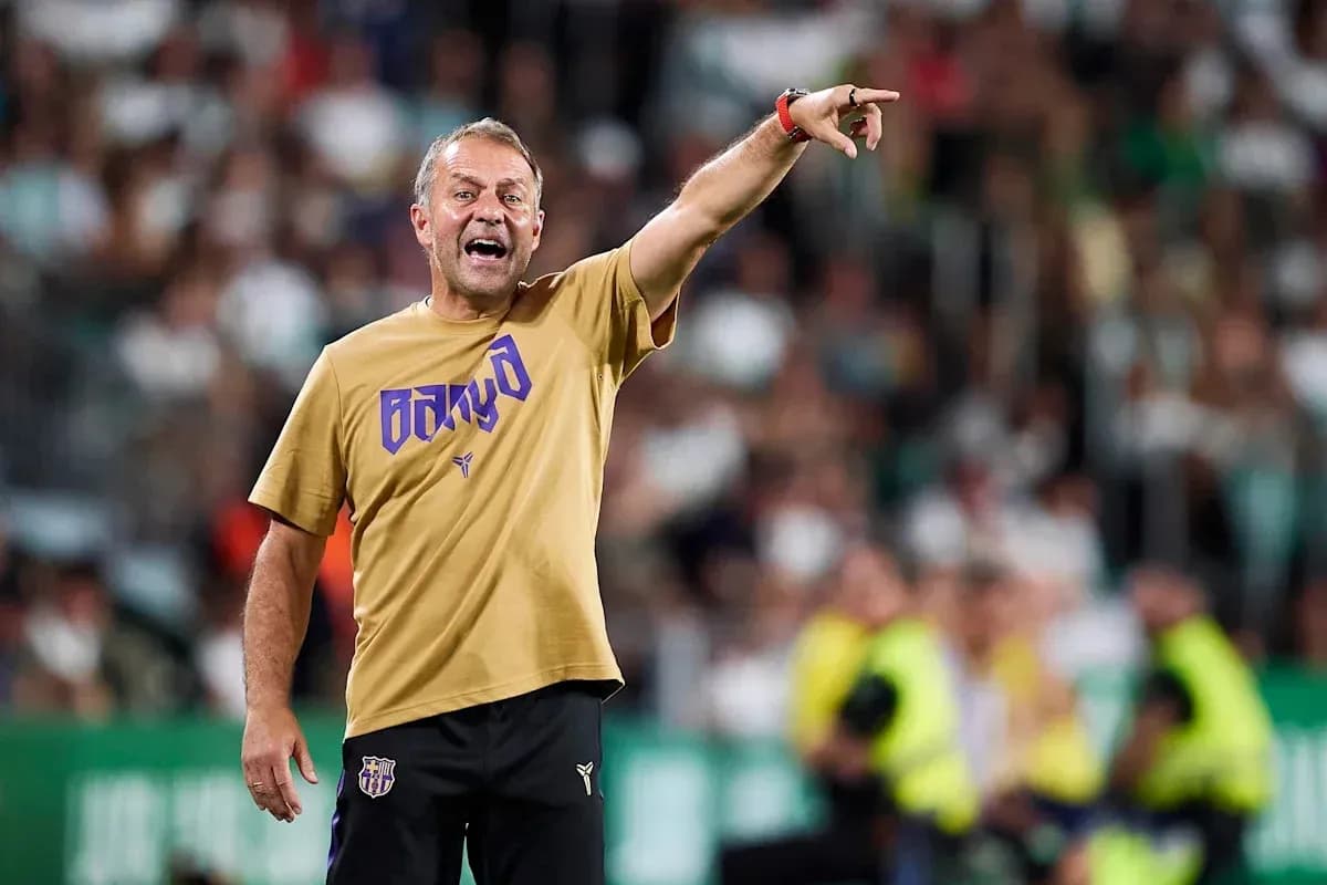 Coach directing players during a match on the sideline