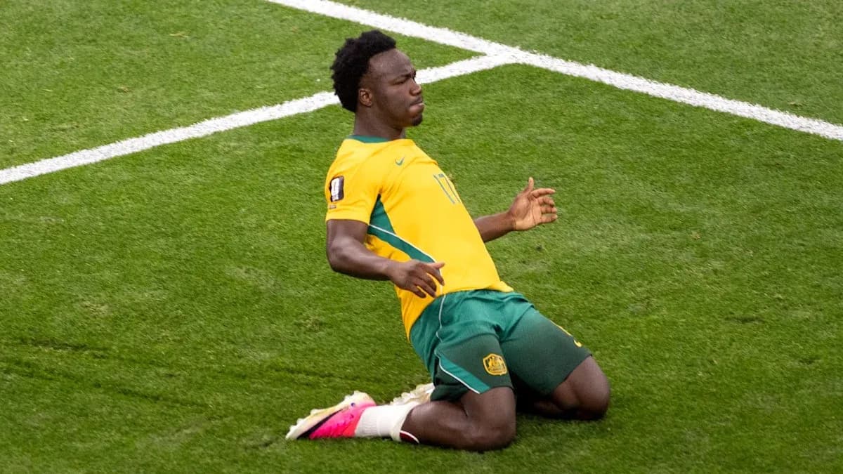 Player celebrating after scoring a goal during match