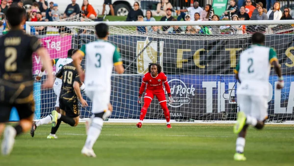 Goalkeeper preparing for a penalty kick