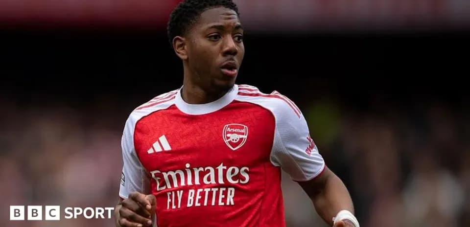 Arsenal player running during a match